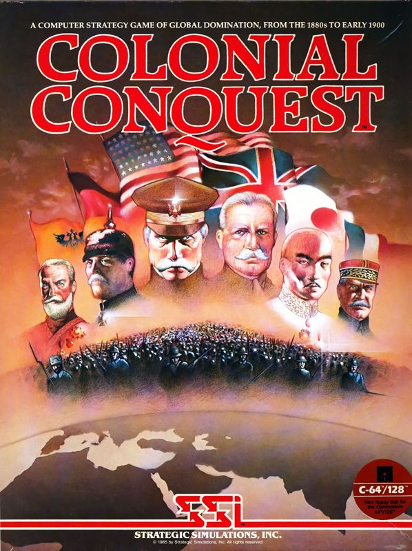 Colonial Conquest box art for Atari ST